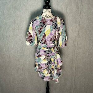 AUREUM Multicolor Geometric Mini Dress Size Small